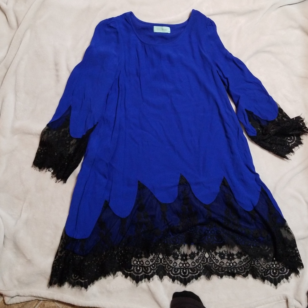 Filly flair blue and black dress